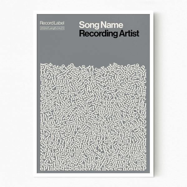Reign&Hail Custom Song Lyric Print