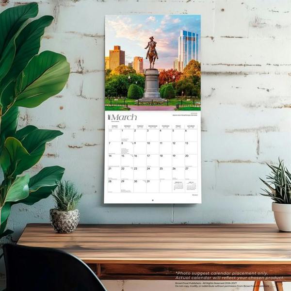 Boston Calendar 2027, Wall Calendars, Month To View, Travel, Gift