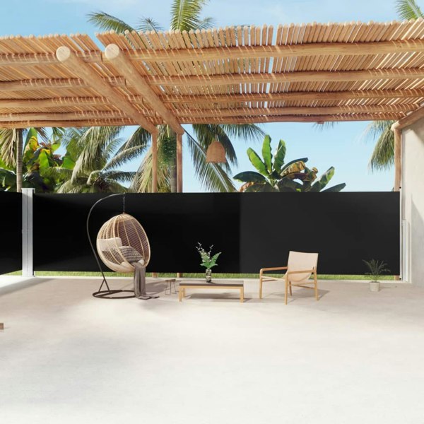 Berkfield Retractable Side Awning Black 180x1200 cm