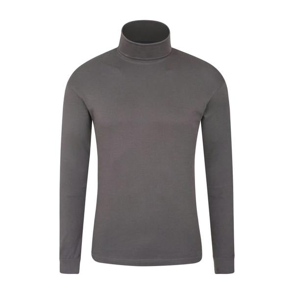 Mountain Warehouse Mens Meribel Cotton Thermal Top - Dark Grey - 