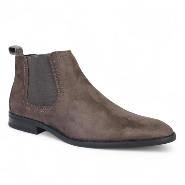 Dolcetto Men's Suede Chelsea Boots Real Leather Lined Slip-On