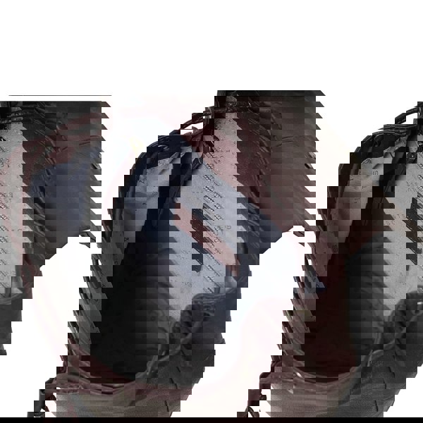 Assots London 'GRACE' Burgundy Full Grain Leather Flap-over Backpack