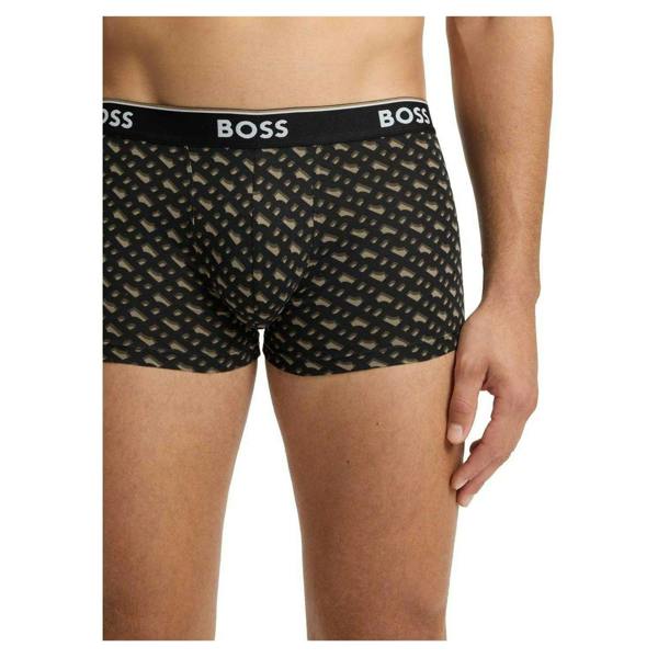 Boss Mens Bodywear Logo Boxer Shorts (Pack of 3) - Blue/Black/Green - 