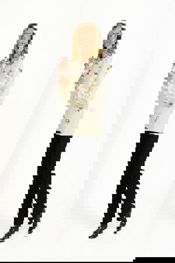 Mudflower Flocked Heart Knit Jumper