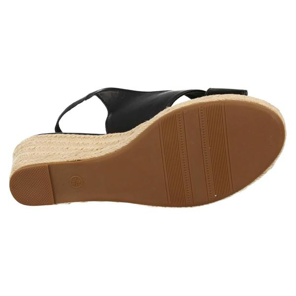 Savannah Ladies Savannah Mid Wedge Heel Espadrille Wide Fitting Sandals F2313