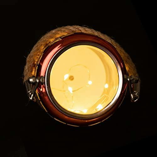 16cm Christmas Skandi Design Decorated Jar Table Lantern with Warm White LED Lights image 7