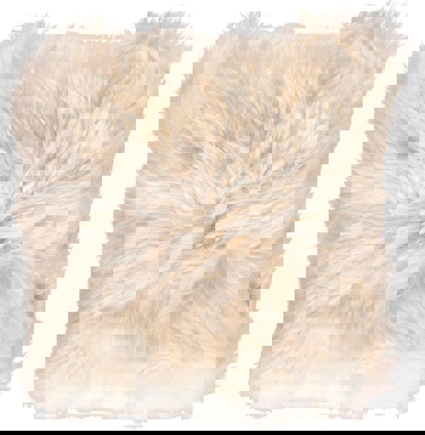 Long-Wool Sheepskin Cushion | 35x35 cm Linen