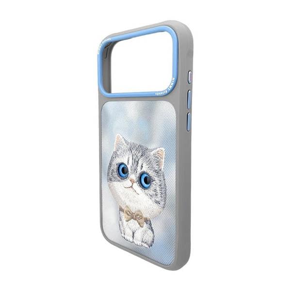 Nimmy Friends Nimmy Big Eye Cute Pet Silver Shaded Cat Case with MagSafe for iPhone 17 Pro Max 6.9" Grey Blue - N-XDY-IP17-PRO-MAX-023