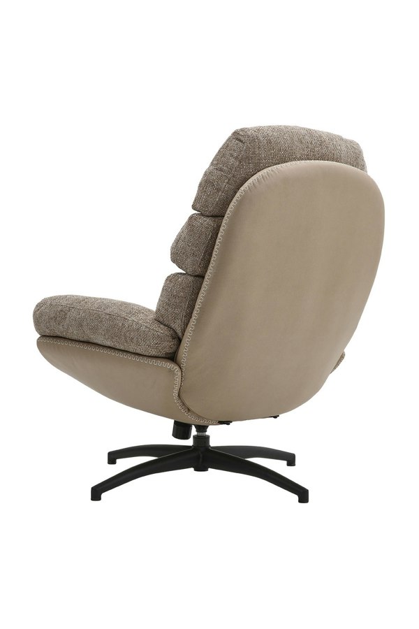 Living and Home Chenille Lounge Chair with Footstool