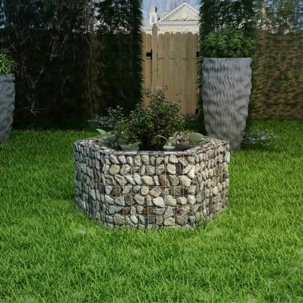 Berkfield Hexagonal Gabion Raised Bed 100x90x50 cm