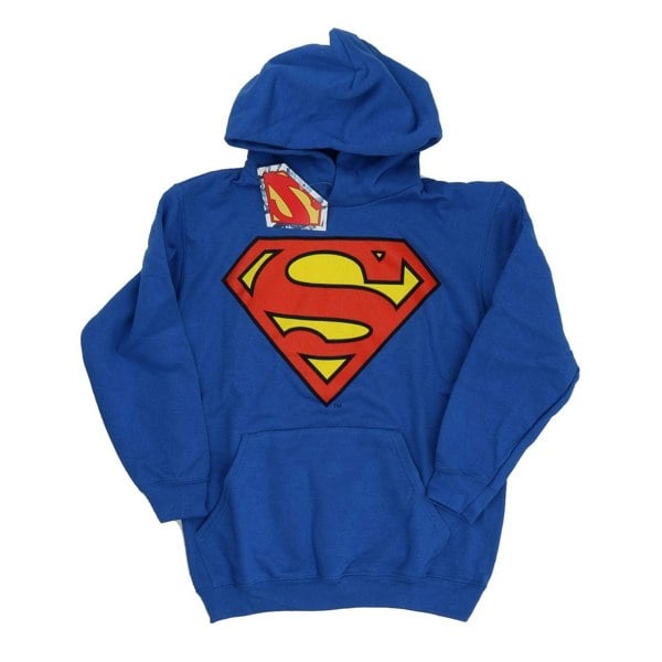 DC Comics Boys Superman Logo Hoodie - Royal Blue