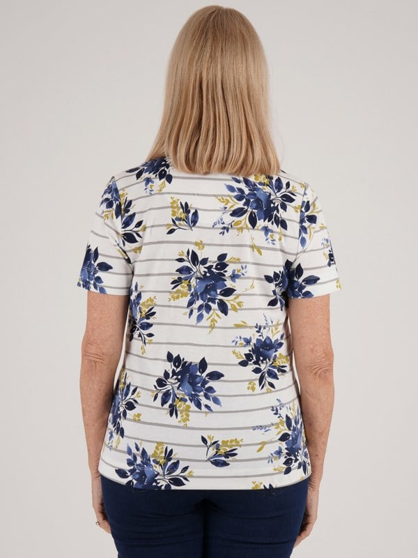 TIGI-Wear Stripe Floral Top