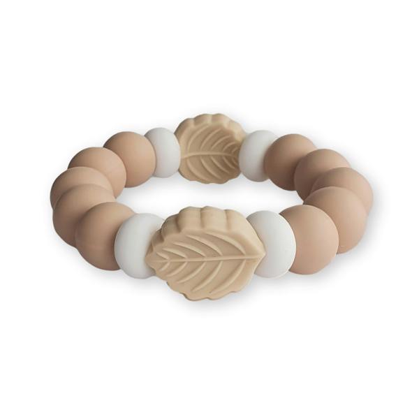 Chewies & More Chewies&more - Silicone Teething Bangle - Cool Leaf