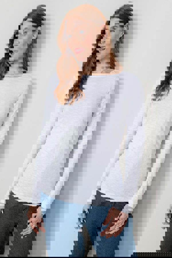 Monica Organic Cotton Jersey Top White | Lily and Me Clothing