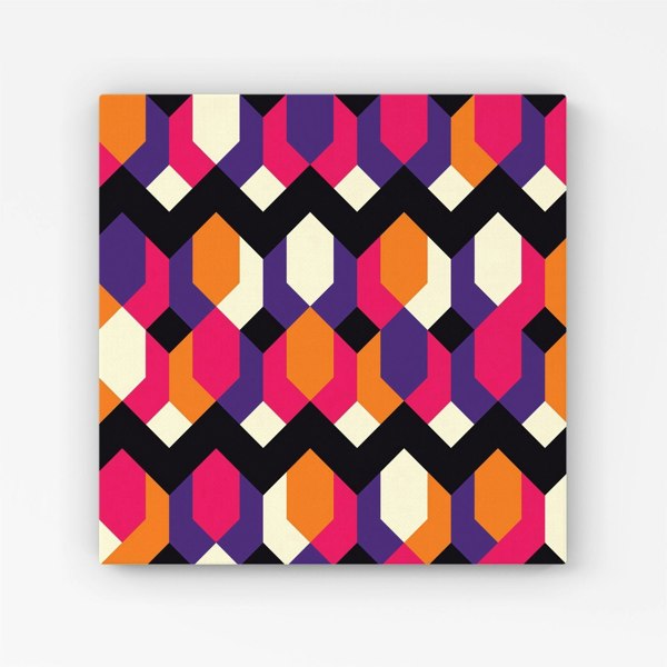 Warren Reed Coloured Abstract Pattern Canvas