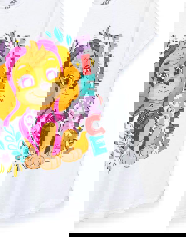 Paw Patrol Girls White Feeling Fierce Short Sleeved T-Shirt