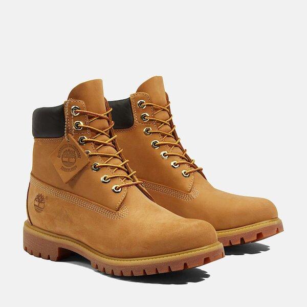 Timberland® Premium 6-Inch Lace-Up Waterproof Boot - 8 - Wheat
