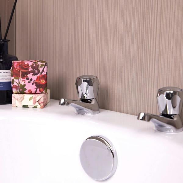 Flode Staika Economic Bath Taps - Polished Chrome Finish