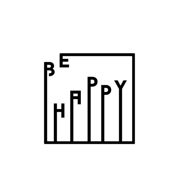 Decortie Modern Metal Wall Art Happy Theme Home Ornament Decorative Minimalist Design Hanging Wall Sculpture, Black
