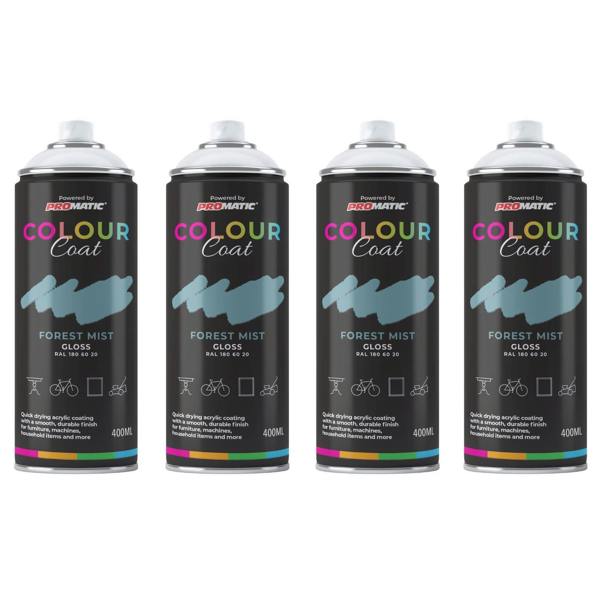 Colour Coat 4X Forest Mist RAL 180 60 20 Gloss Spray Paint 400ml