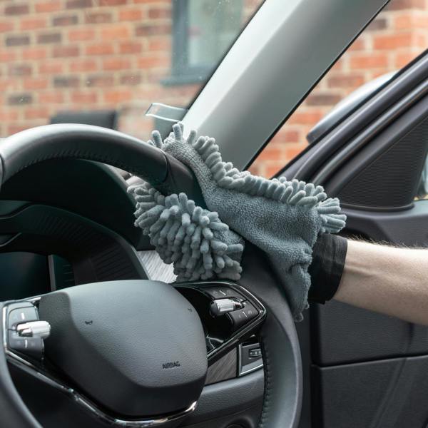 JVL Microfibre Hand Mitt - Grey