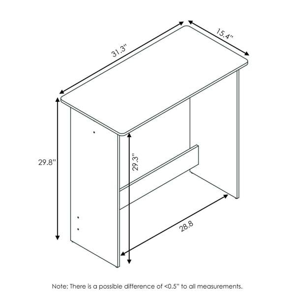 WALPLUS Contemporary Table | Simplistic Study Table, Pink/White with Functional Design