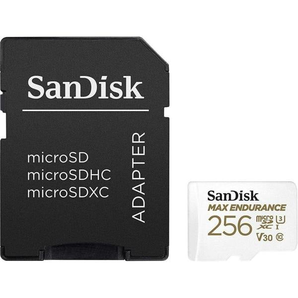 SanDisk Max Endurance MicroSD Card 100MBs with Adapter 256GB
