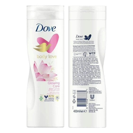 Dove Body Love Nourishing Secrets Body Lotion, Lotus Flower & Rice Milk, 400ml