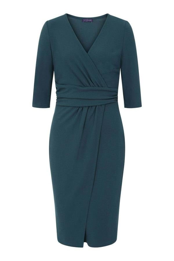 HotSquash Ascot Mock-Wrap Dress