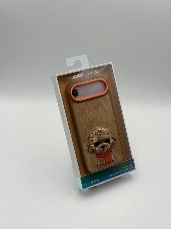Nimmy Friends Nimmy Big Eye Cute Pet Poodle Dog Case with MagSafe for iPhone 17 Air 6.5" Brown Orange - N-XDY-IP17-AIR-04