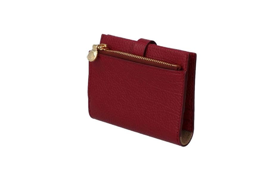 Burberry Edie Bifold Purse Antique Red