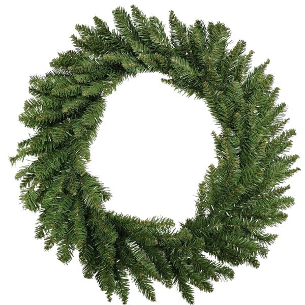 Samuel Alexander 60cm Plain Green Christmas Wreath with 160 Bullet Tips