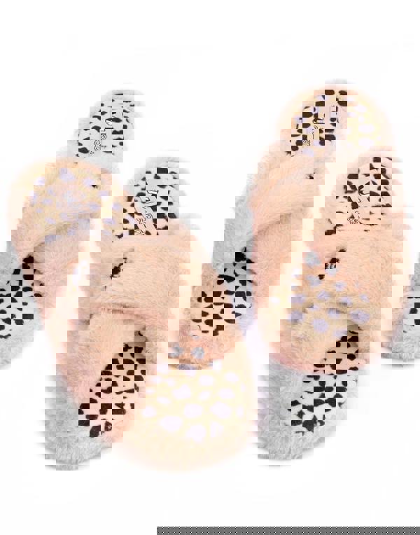 Barbie Womens Pink Doll Silhouette Logo Mule Slippers