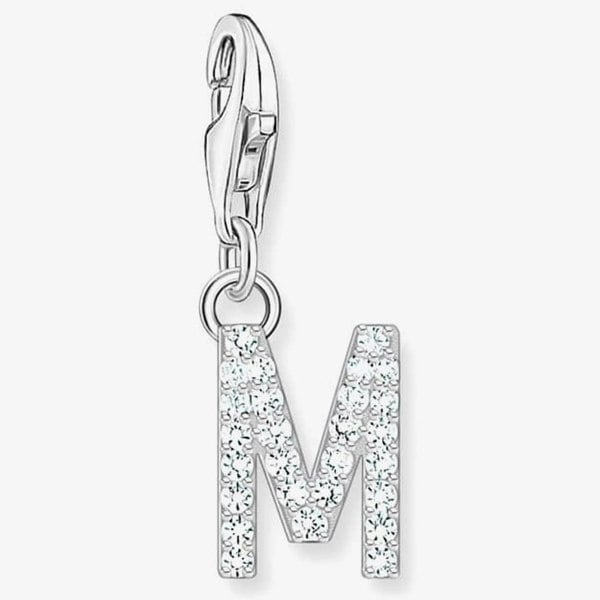 THOMAS SABO Silver Cubic Zirconia Letter M Charm 1941-051-14