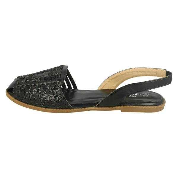 Savannah Ladies Savannah Glitter Weave Vamp Slingback Sandal
