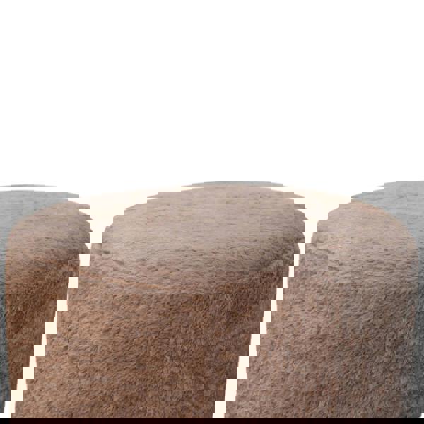 Artisan Furniture Mocha Faux Fur Round Footstool