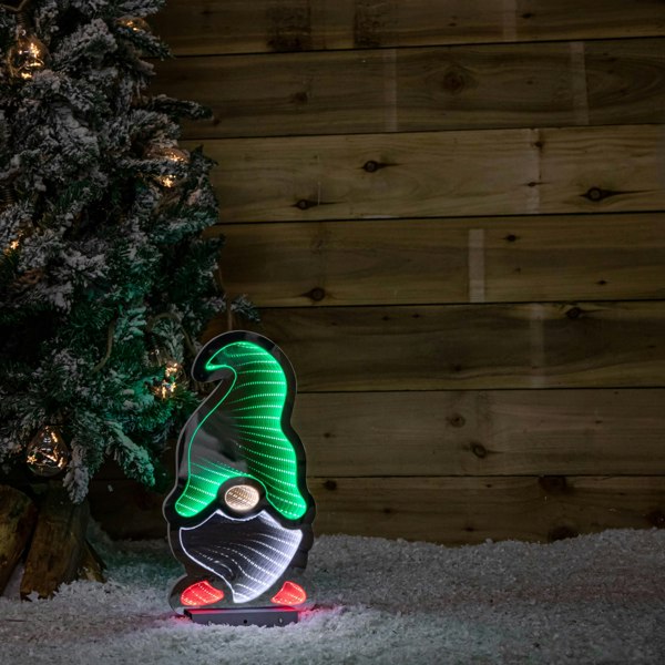 Samuel Alexander 40cm Infinity Gonk with Hat on Metal Base with Green, White and Red LEDs