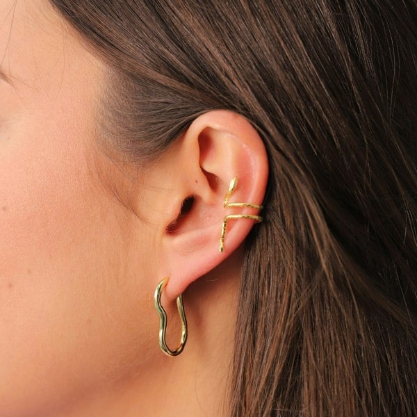 Gold Trip Snake Ear Cuff