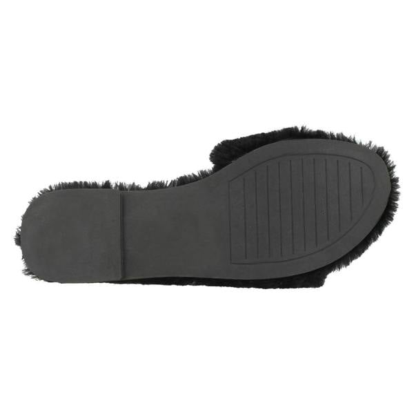 Savannah Ladies Savannah Flat All Fur Slider Mules F00090