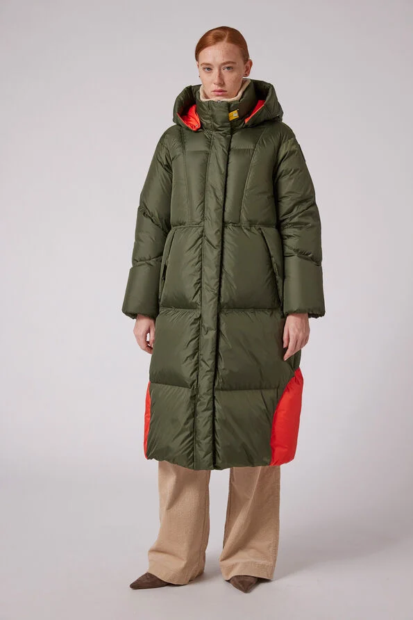 Parajumpers Liu Rosemary Green Long Down Jacket