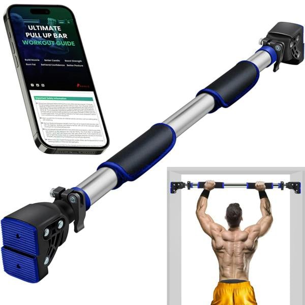 ROMIX Pull Up Bar Doorway, Adjustable 72-97cm No Screw Chin Up Bar for Home Fitness Training