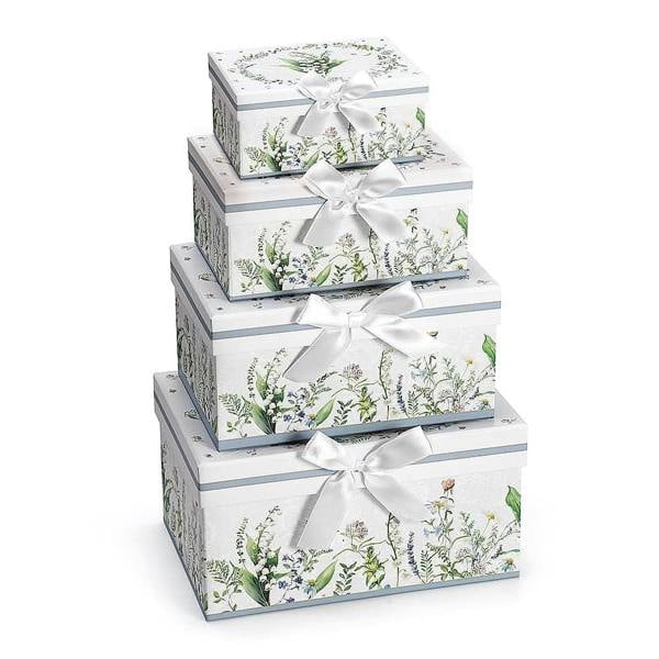 Museum Selection 4 Lily of the Valley Boxes - 12 x 23 x 16cm