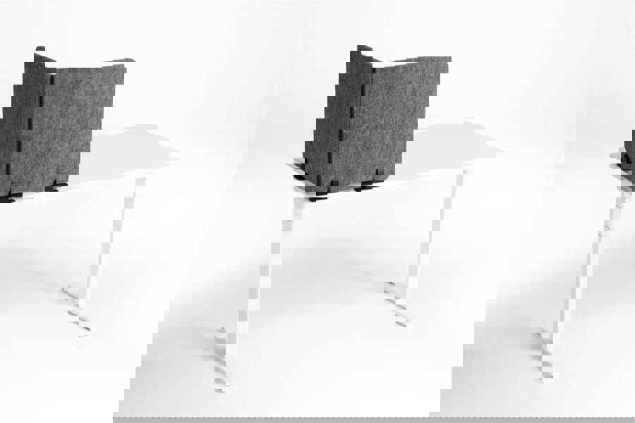 Durable Felt Desk Divider Panel | Visual Acoustic Privacy Partition 120cm | Grey