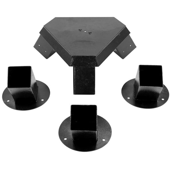 Vivere Steel Tripod BRAKITS for 89x89mm Post - Black
