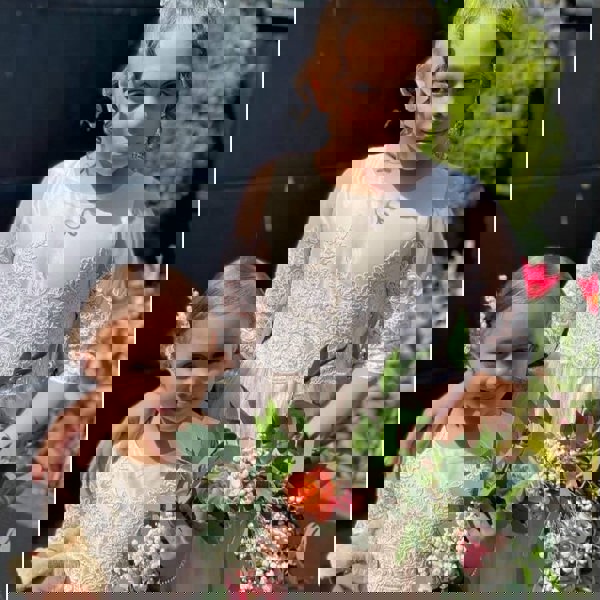 Harlow dress worn by 2 flower girls