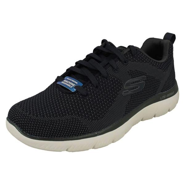 Skechers Mens Skechers Lace Up Casual Trainers Brisbane 232057