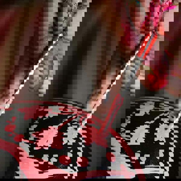 Large Handmade Bonbonnière filled with Dark Chocolate Coated Ginger, Palm Oil Free, 260g