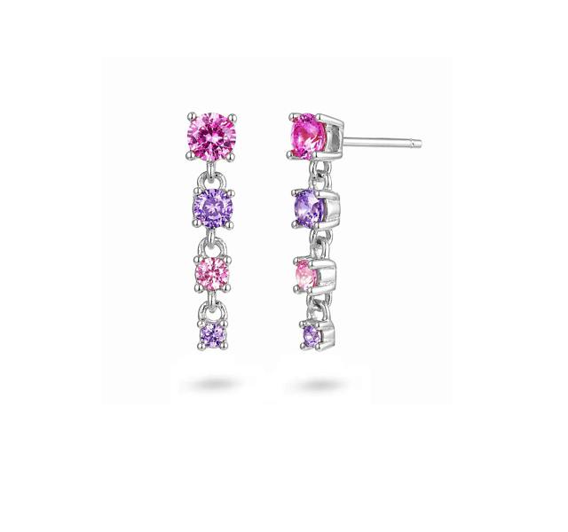 Gold Trip Long Multi Gemstone Drop Earrings