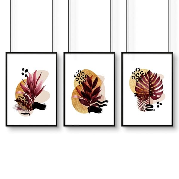 Framed prints living room | set of 3 framed wall art