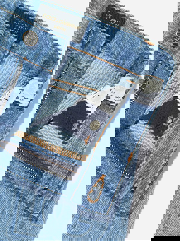 Dolce & Gabbana Kids Dolce & Gabbana Boys Embossed Logo Skinny Jeans in Blue